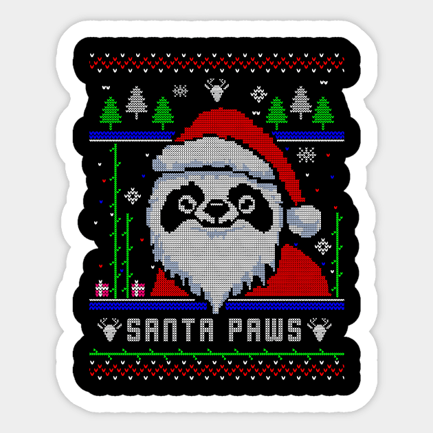 Santa Paws Chritsmas Panda Sticker by constantine2454